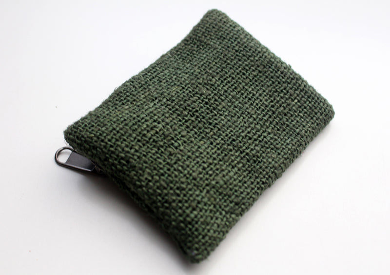 Natural and Eco Friendly Hemp Coin Zipper Pouch, Earthy Hemp Coin Purse - nepacrafts