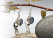 Leaf Moon Stone Sterling Silver Earrings - nepacrafts