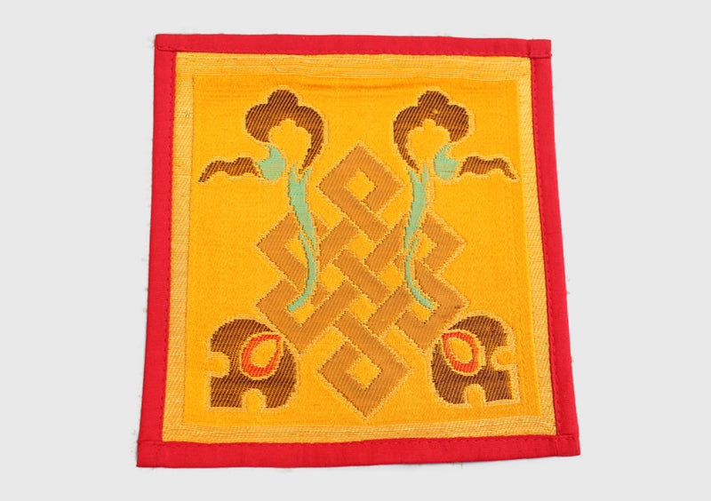 Endless Knot Brocade Fabric Table Cloth/Altar Cloth - nepacrafts