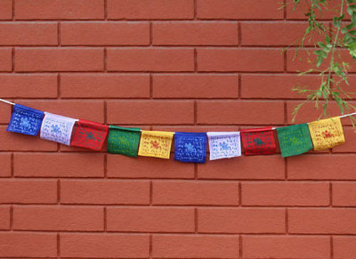 Mini Windhorse Cotton Prayer Flags Set