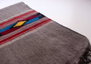 Grey Hand Loomed Yak Wool Shawl with Buttefly Pattern - nepacrafts