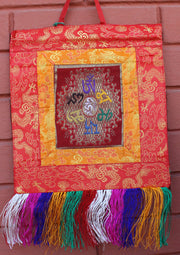 Tibetan Lukcy Symbol Wall Hanging Banner - nepacrafts