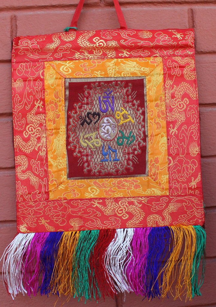 Tibetan Lukcy Symbol Wall Hanging Banner - nepacrafts