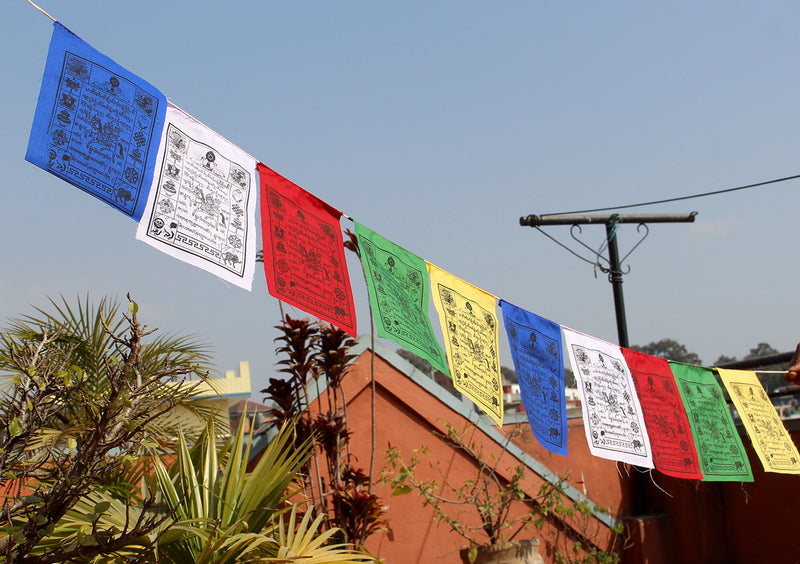 Auspicious Symbol Traditional Windhorse Prayer Flags