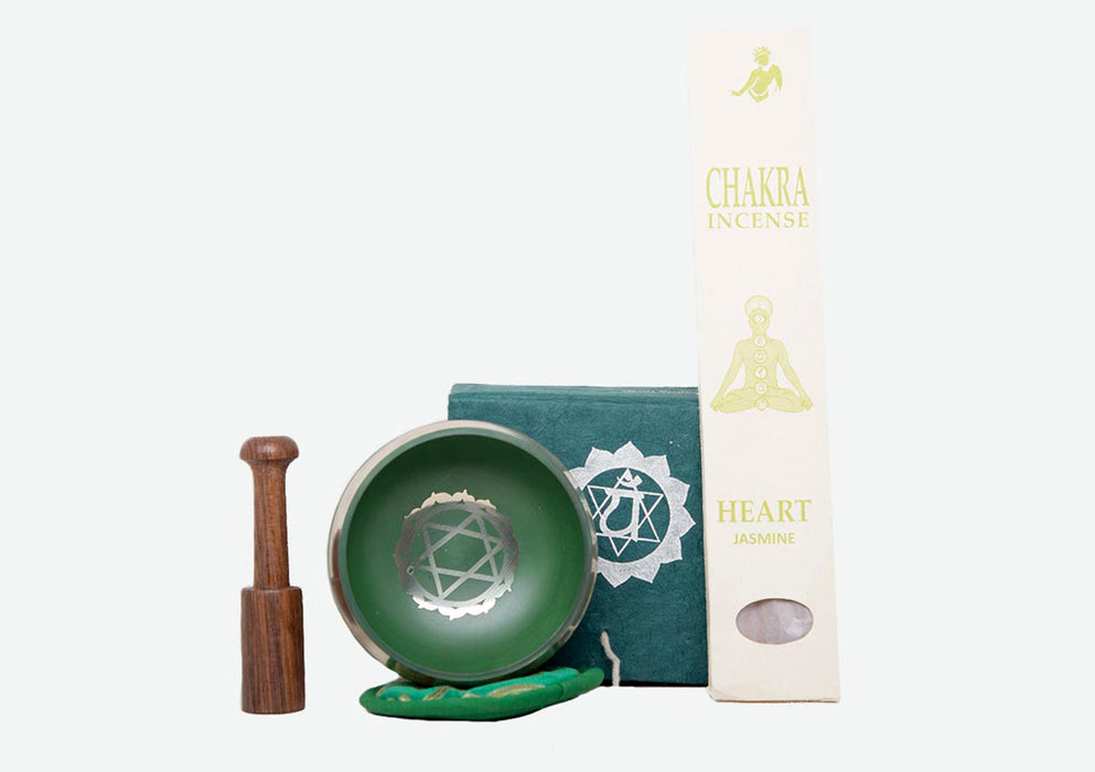 Heart Chakra Singing Bowl Gift Set - nepacrafts