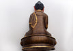 Partly Gold Plated Amitabh Buddha Copper Statue - nepacrafts