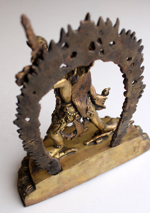 Bajrayogini Copper Statue with Full Frame 9" - nepacrafts