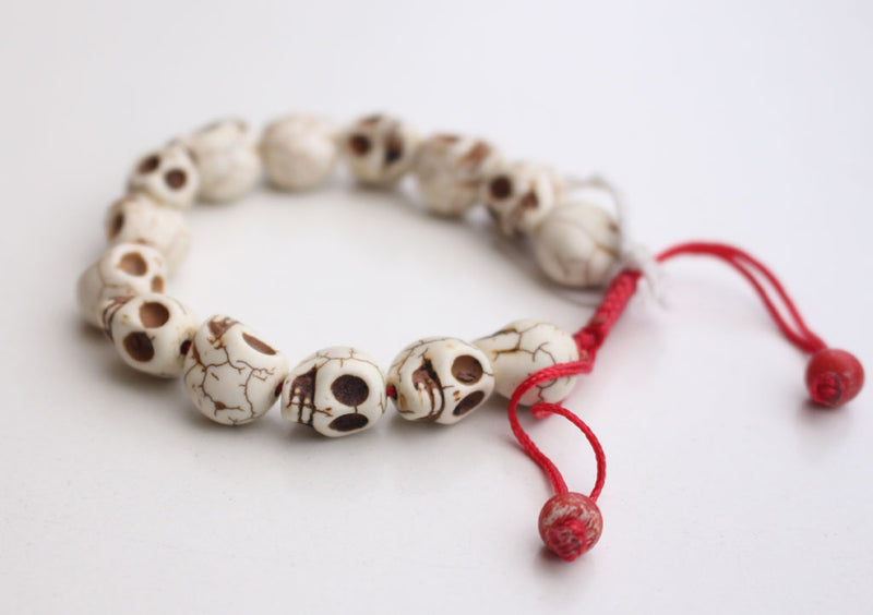 Unique Skull Head Adjustable Bone Bracelet - nepacrafts