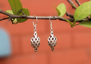 Eternal Knot Silver Drop Earrings - nepacrafts