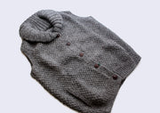 Plain Gray Honeycomb Pattern Women's Cardigan - nepacrafts