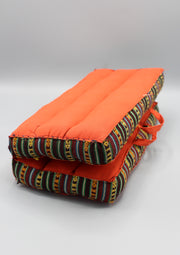 Orange Foldable Large Mediation and Yoga Cushion - nepacrafts