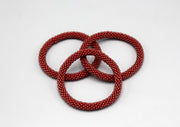 Stylish Maroon Glass Beads Roll on Bracelet - nepacrafts