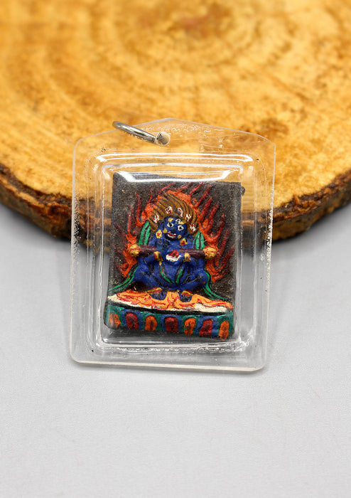 Tibetan Deity  Safu Mahankal Mendrup Consecrated Protection Amulet