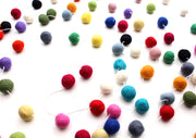 Multicolor Felt Ball Pom Pom Christmas Hanging Nursery Decor - nepacrafts