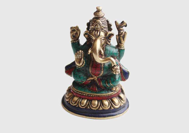 The Lord of Beginning Hindu Deity Ganesha Brass Statue from Nepal - nepacrafts