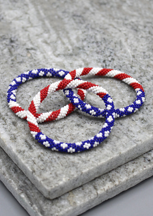 American Flag Roll On Bracelet