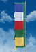 Four Tibetan Deities and Kalachakra Printed Vertical Prayer Flags - nepacrafts