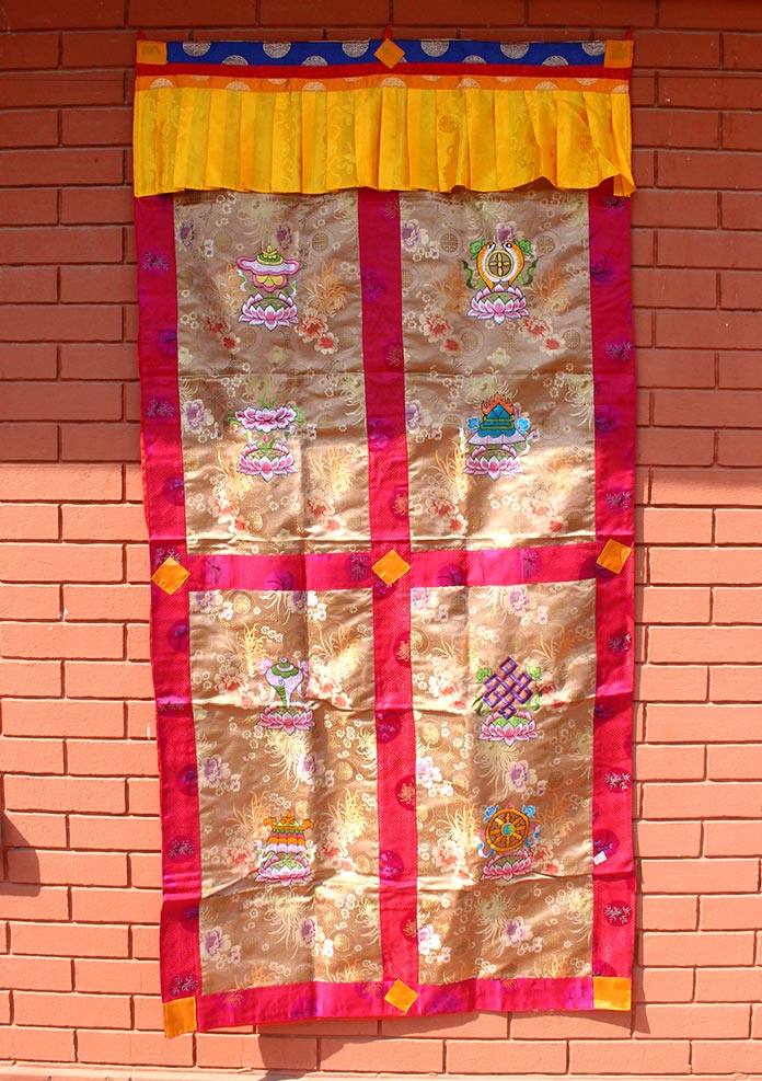 High Quality Embroidered 8 Auspicious Symbol Tibetan Door Curtain