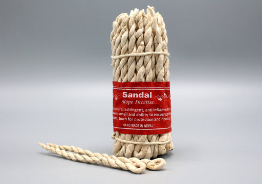 Sandalwood Hand Rolled Rope Incense - nepacrafts