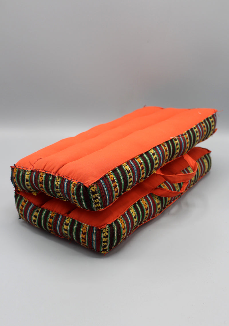 Orange Foldable Large Mediation and Yoga Cushion - nepacrafts