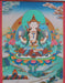Compassionate Buddha Chenrezig Thangka 53x40cm