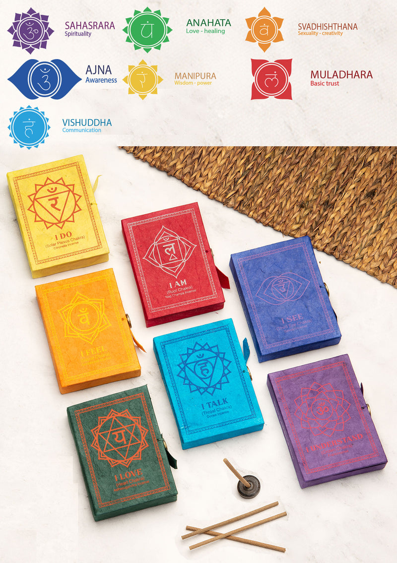 Seven Chakra Tibetan Incense Gift Box Set of 7