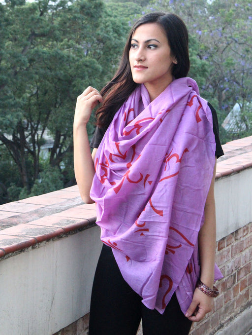 Purple Cotton Women's Shawl and Wrap - nepacrafts