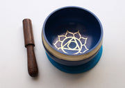 Heart Painted Singing Bowl with Cushion and Stupa Stick in a Gift Box - nepacrafts