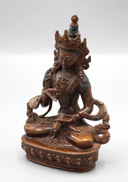 Copper Oxidized Bodhisattva Vajrasattva Statue - nepacrafts