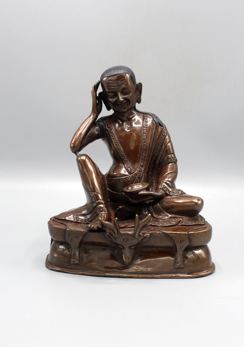 Copper Oxidized Milarepa Statue
