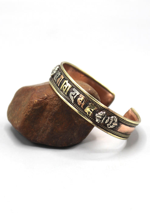 OM Mani Padme Hum Tibetan Adjustable Copper Bracelet