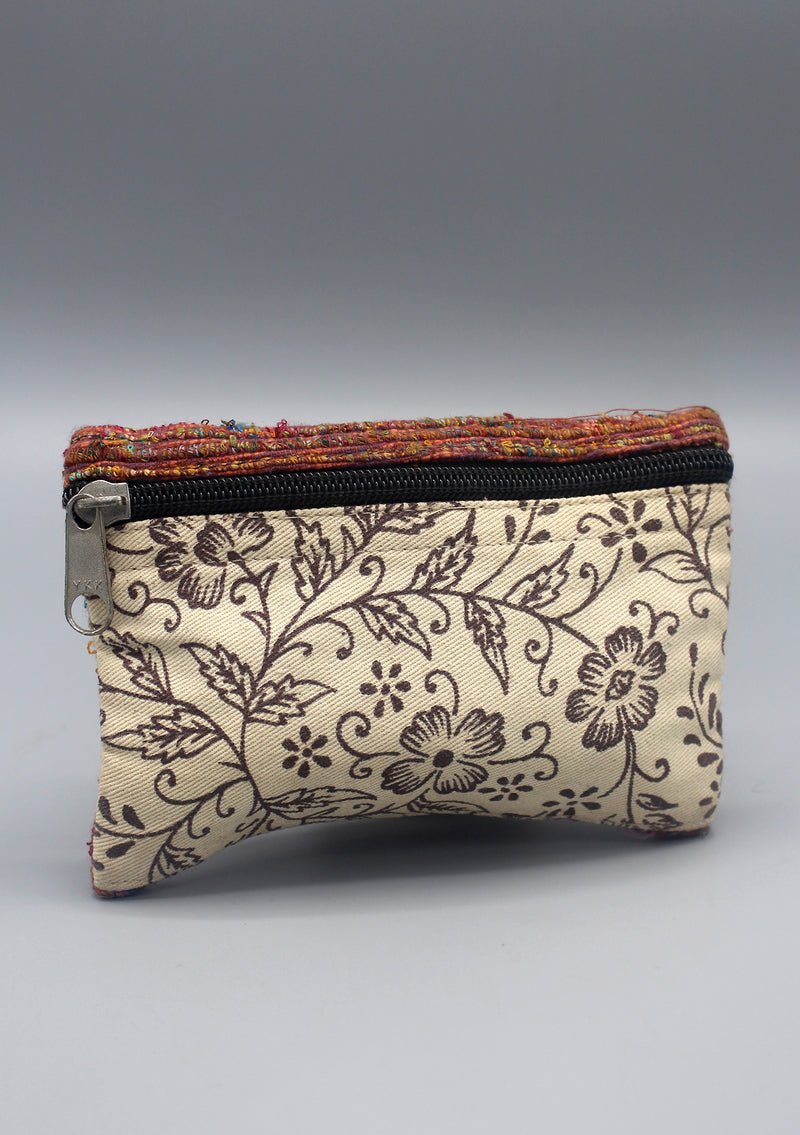 Handloomed Felt and Cotton Mix Women's Mini Purse - nepacrafts