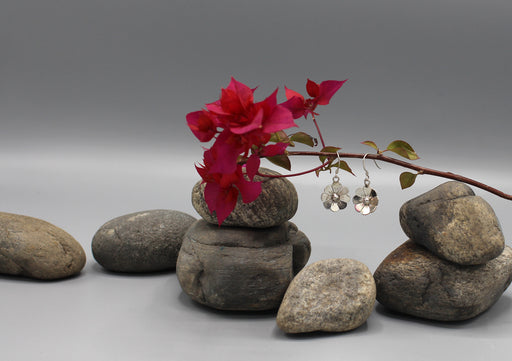 Flower Drop Sterling Silver Earrings - nepacrafts