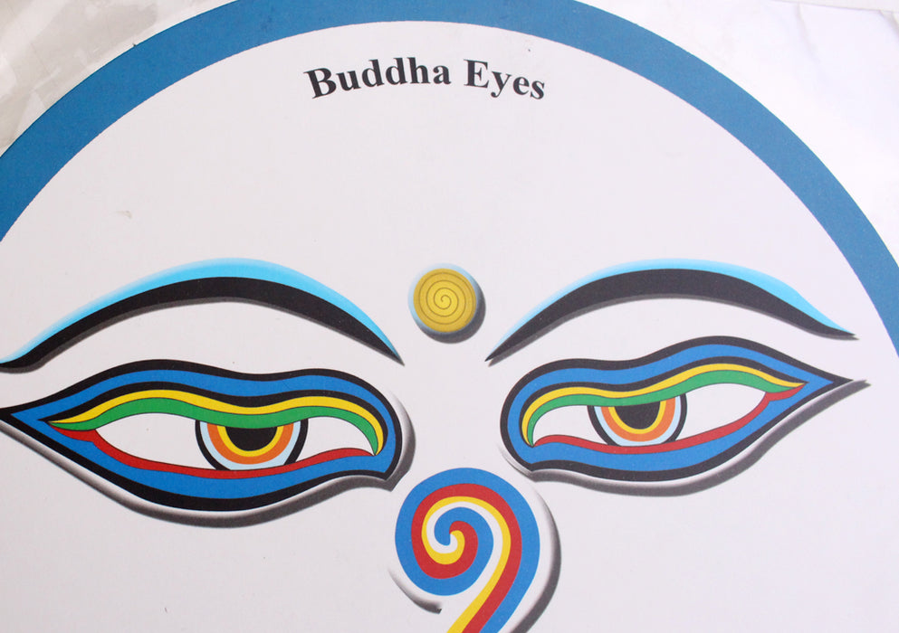 Light Weight and Anti Slip Buddha Eyes Printed Round Mousepad Mat - nepacrafts