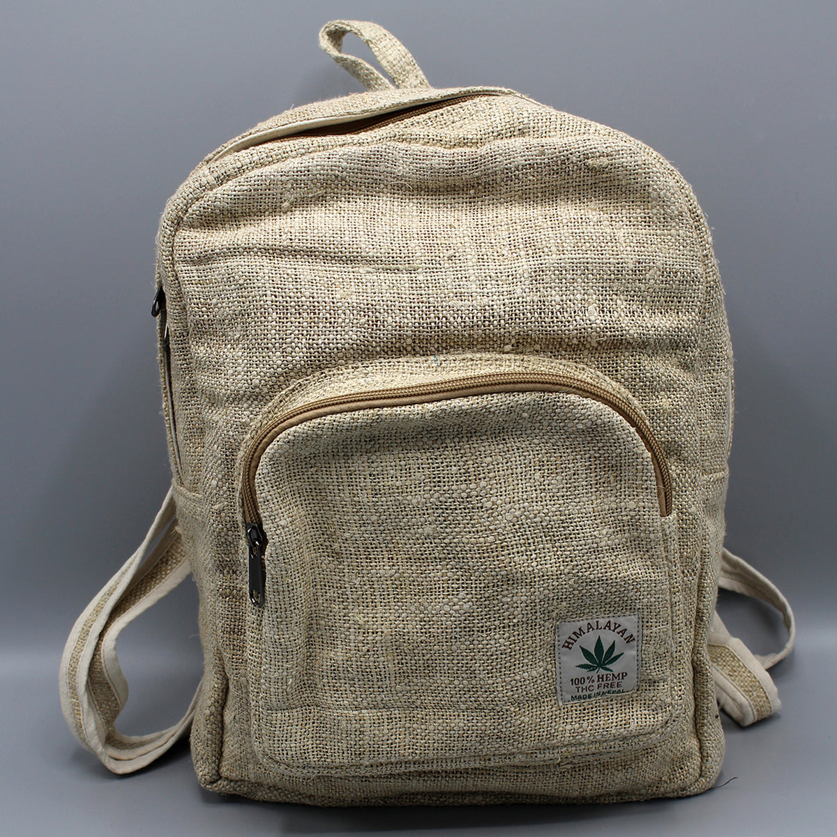Himalayan Pure Hemp Nepal THC FREE Tan and Green mini Backpack and Wallet Set Wholesale Handmade Lightweight Natural Hemp Himalayan Nepal  main image 4