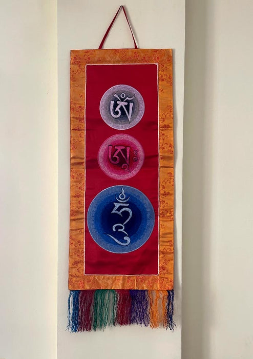 Tara Mantra Om Ha Hung Embroidery Wall Hanging