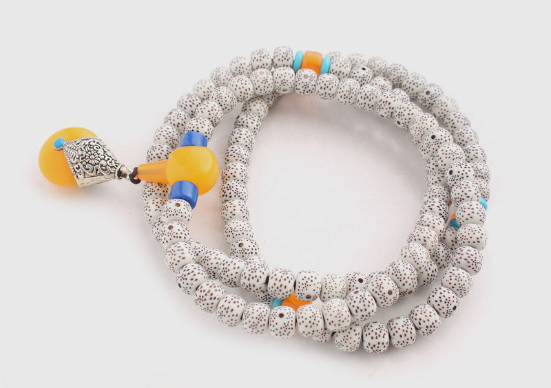 Affordable Faux Lotus Prayer Mala - nepacrafts
