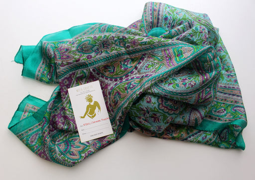 Elegant and Fashionable Flower Printed Silk Summer Scarves - nepacrafts