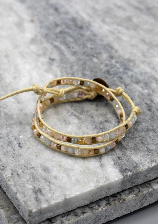 Two Wraps Glass Beaded Trendy Bracelet - nepacrafts