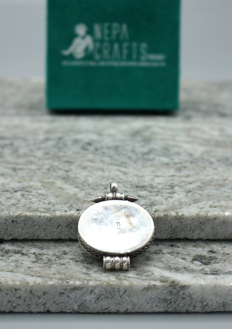 Silver Sterling 925 Mooon Stone Ghau Pendant