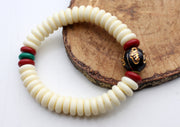 White Flat Beads Bracelet - nepacrafts