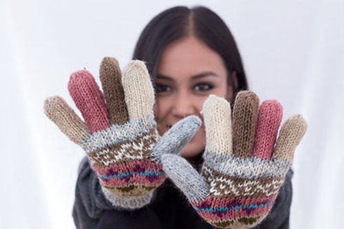 Handknitted Full Finger Woolen Gloves