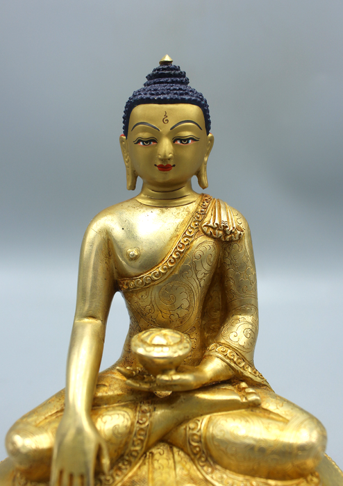 Gold Plated  High Quality Shakyamuni Buddha Statue 5.5" H