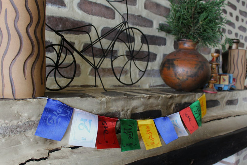 Om Mani Baby Polyester Prayer Flags