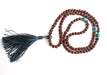 Rudraksha Mala for Meditation and Yoga With Turquoise Spacer - nepacrafts