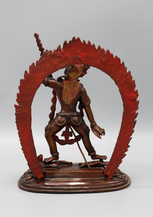 Copper Oxidized Wrathful Vajrajogini Statue