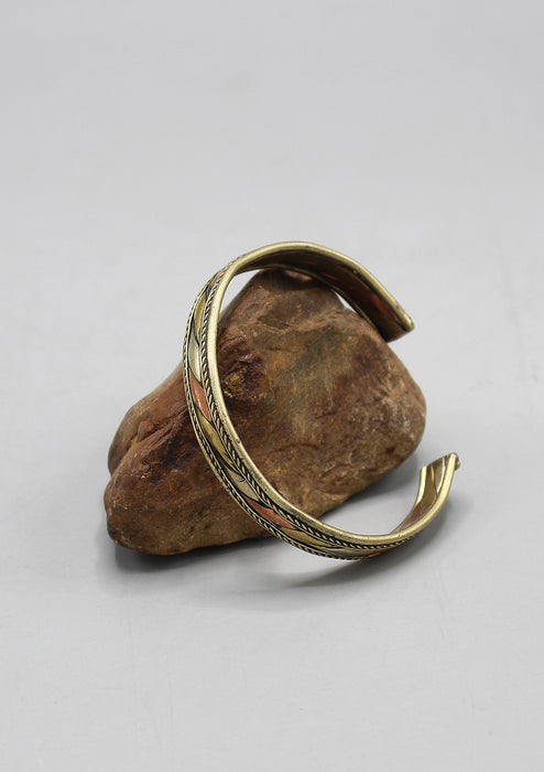 Adjustable Copper Yoga Bracelet for Meditation, Open Cuff Bracelet