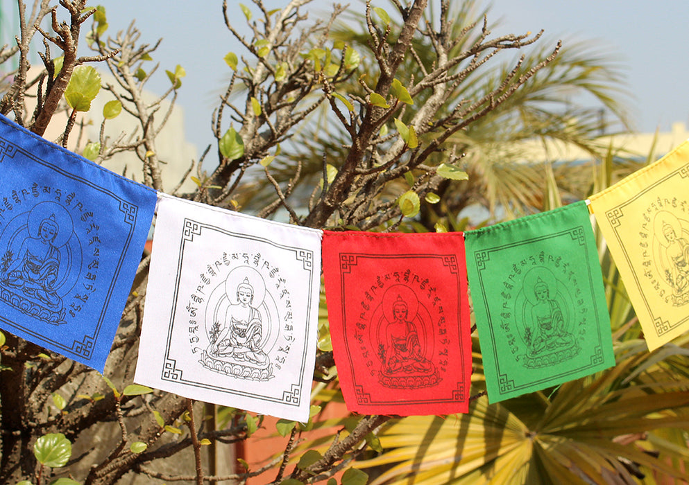 Medicine Buddha Prayer Flags, Buddhist Healing Flags