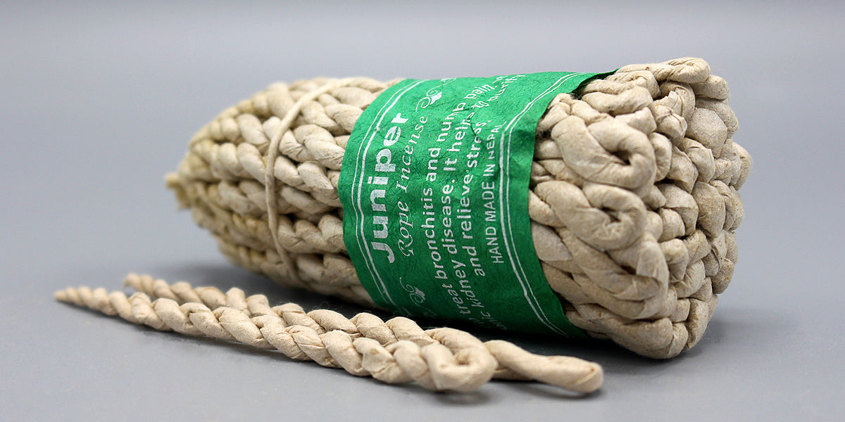 Hand Rolled Juniper Rope Incense — NepaCrafts Product