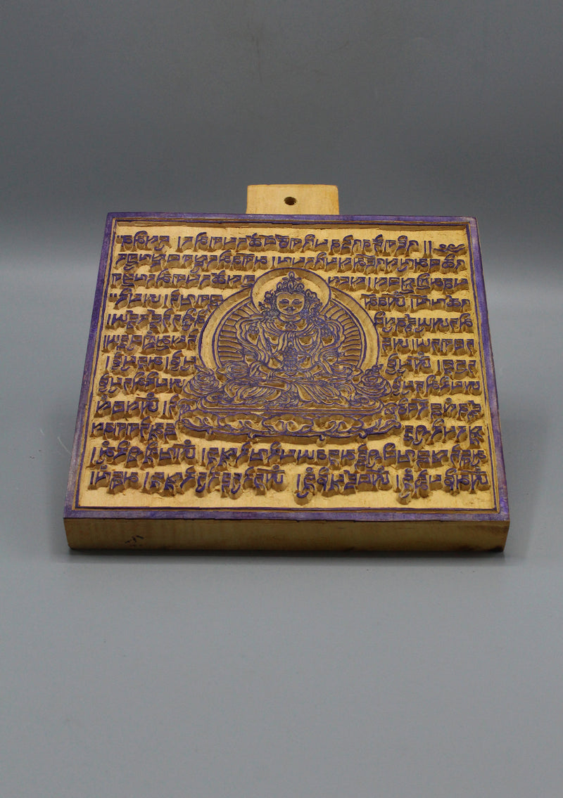 Aparmita Budhha Wooden Prayer Flags Block Print